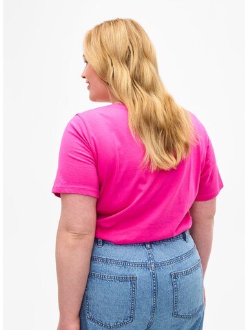 Zizzi Shirt 'Velin' in Roze