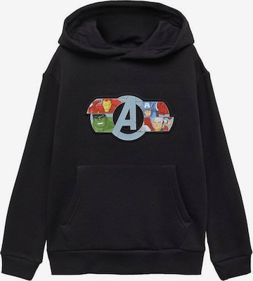 MANGO KIDSSweater majica 'Avengers' - crna boja: prednji dio