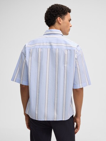 STRELLSON Comfort fit Button Up Shirt 'Nelson' in Blue