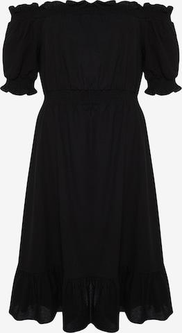 Trendyol CurveHaljina - crna boja: prednji dio