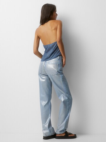 Pull&Bear Top z naramnicami | modra barva