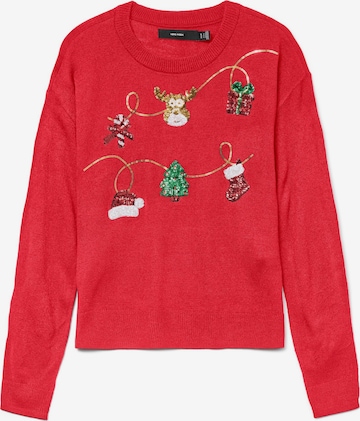 Pull-over 'VMGLITTER' VERO MODA en rouge : devant