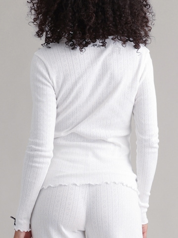 Pyjama 'Longsleeve Shirt Pointelle' Hey Honey en blanc
