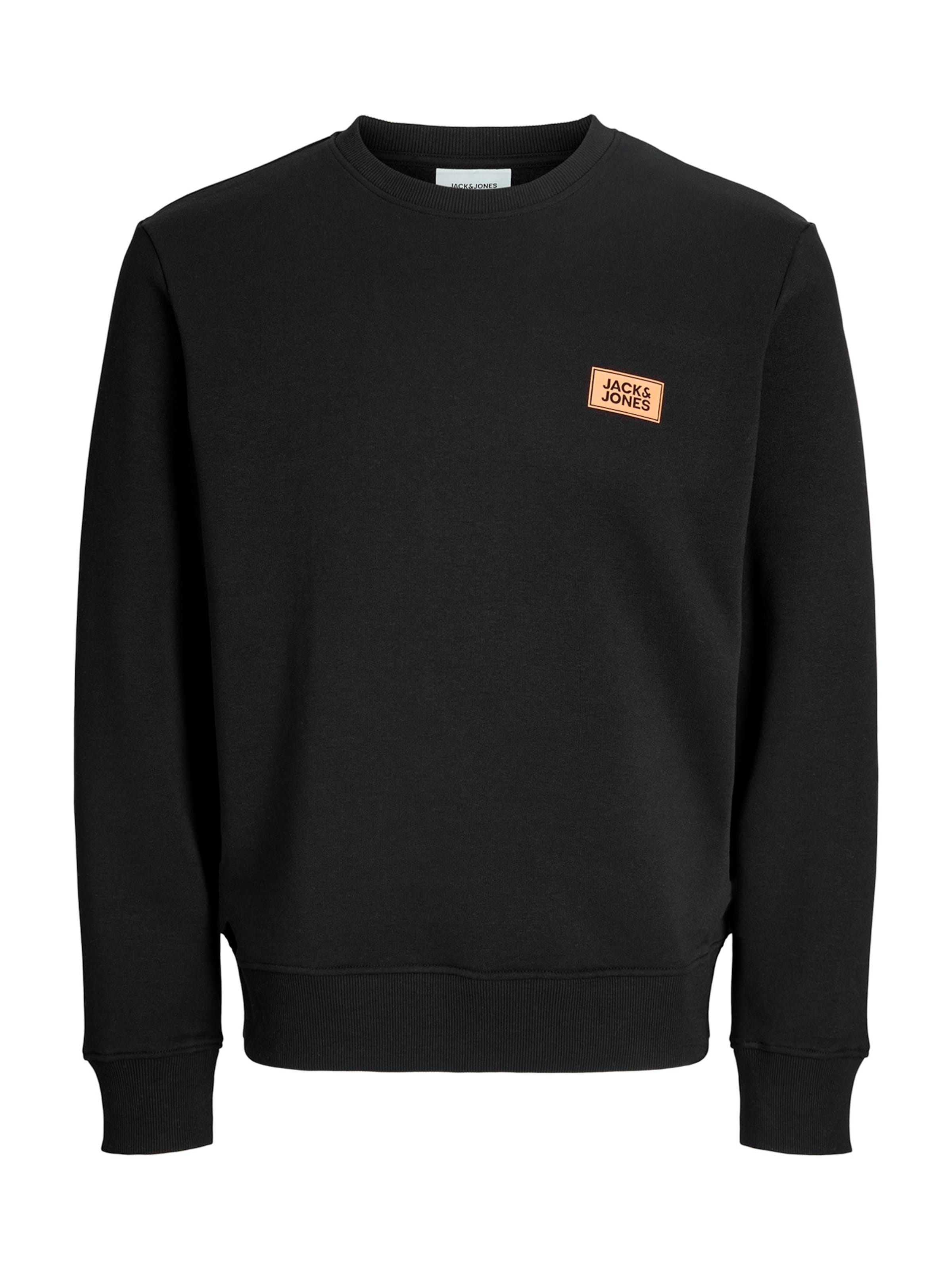 Felpa 'JJRUSH' di JACK & JONES in nero: frontale
