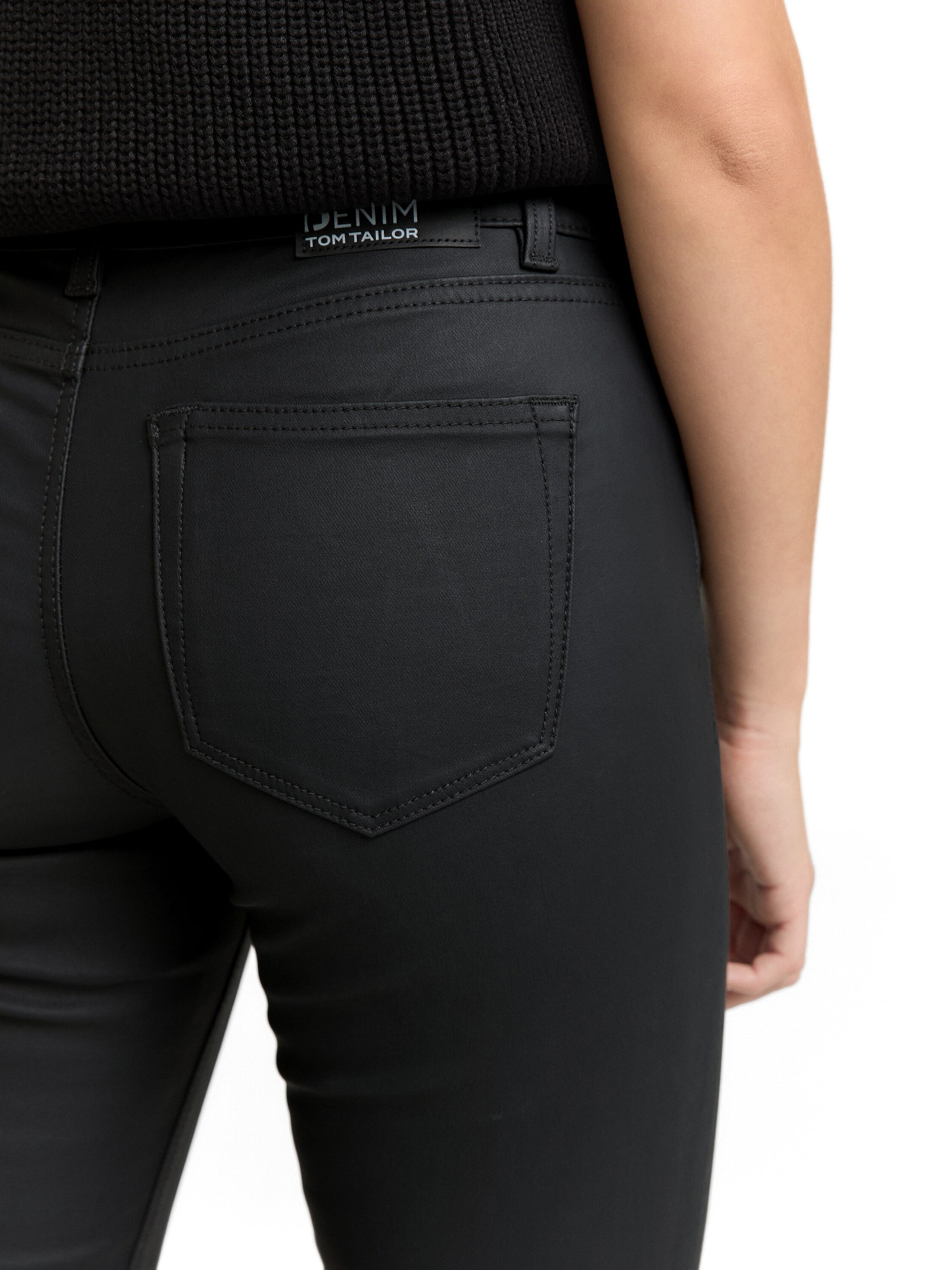 TOM TAILOR DENIM Skinny Jeans 'NELA' in Zwart