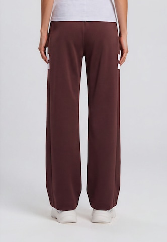 Sergio Tacchini Wide leg Broek 'Donatello' in Bruin