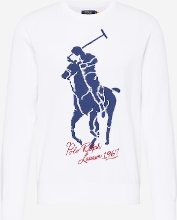 balta Polo Ralph Lauren Megztinis: priekis