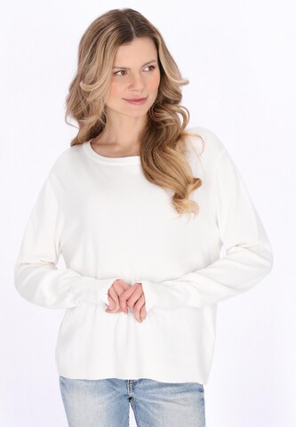 usha BLUE LABEL Pullover in Weiß: Vorderseite