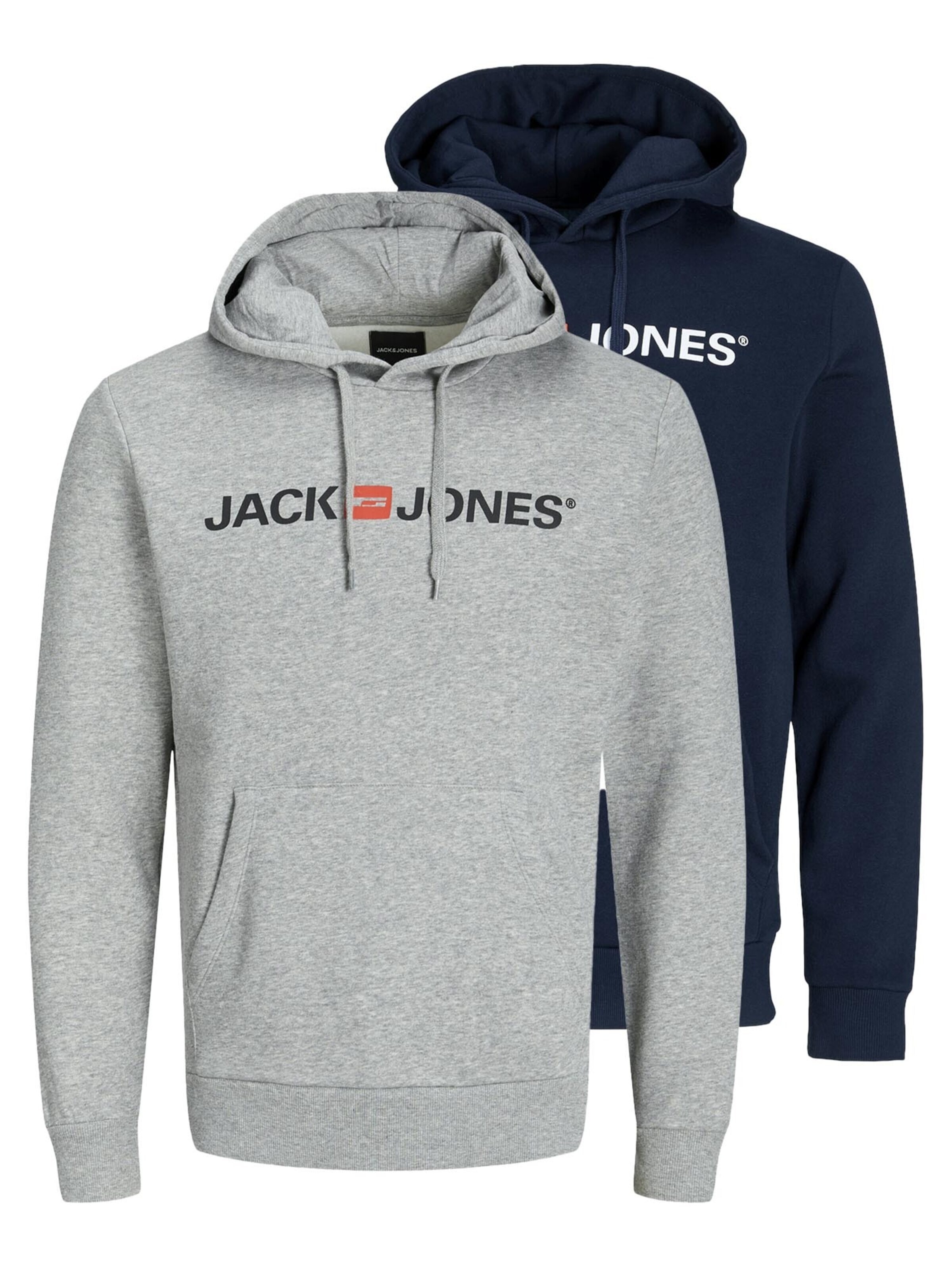 JACK & JONES Sweatshirt 'Corp'‌‌‌‌‌ in Grau: Vorderseite