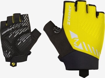 ZIENER Athletic Gloves 'Costy' in Yellow: front