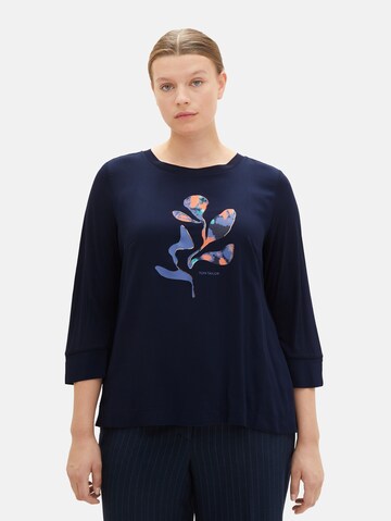 T-shirt Tom Tailor Women + en bleu : devant