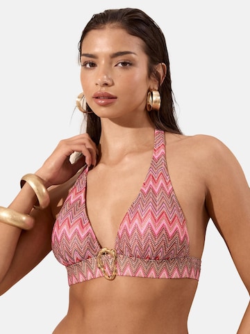 jauktas krāsas Lipsy Trijstūra formas Bikini augšdaļa: no priekšpuses