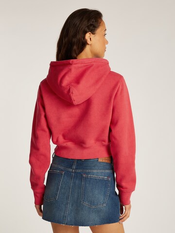 Felpa 'SCRIPT' di Tommy Jeans in rosso