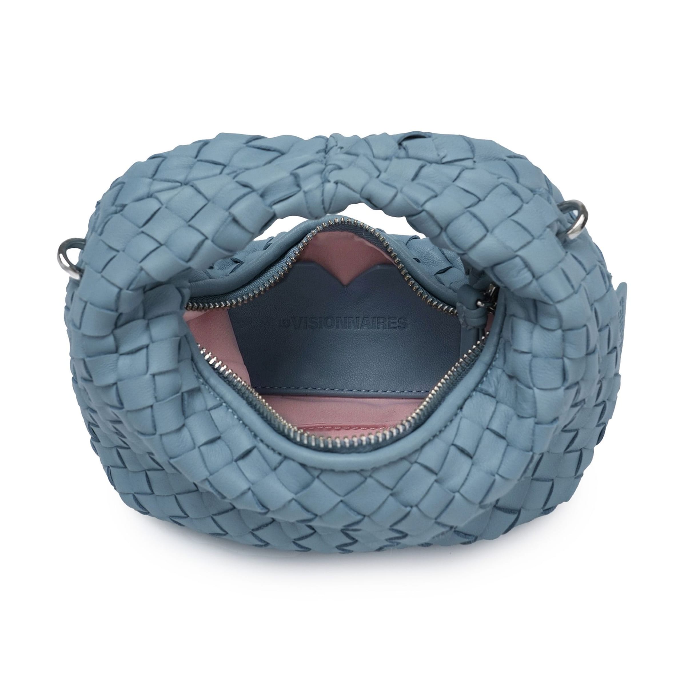 Les Visionnaires Handbag 'Greta Micro weave' in Blue