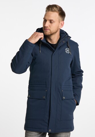 MO Winterparka 'Arctic' in Blauw: voorkant