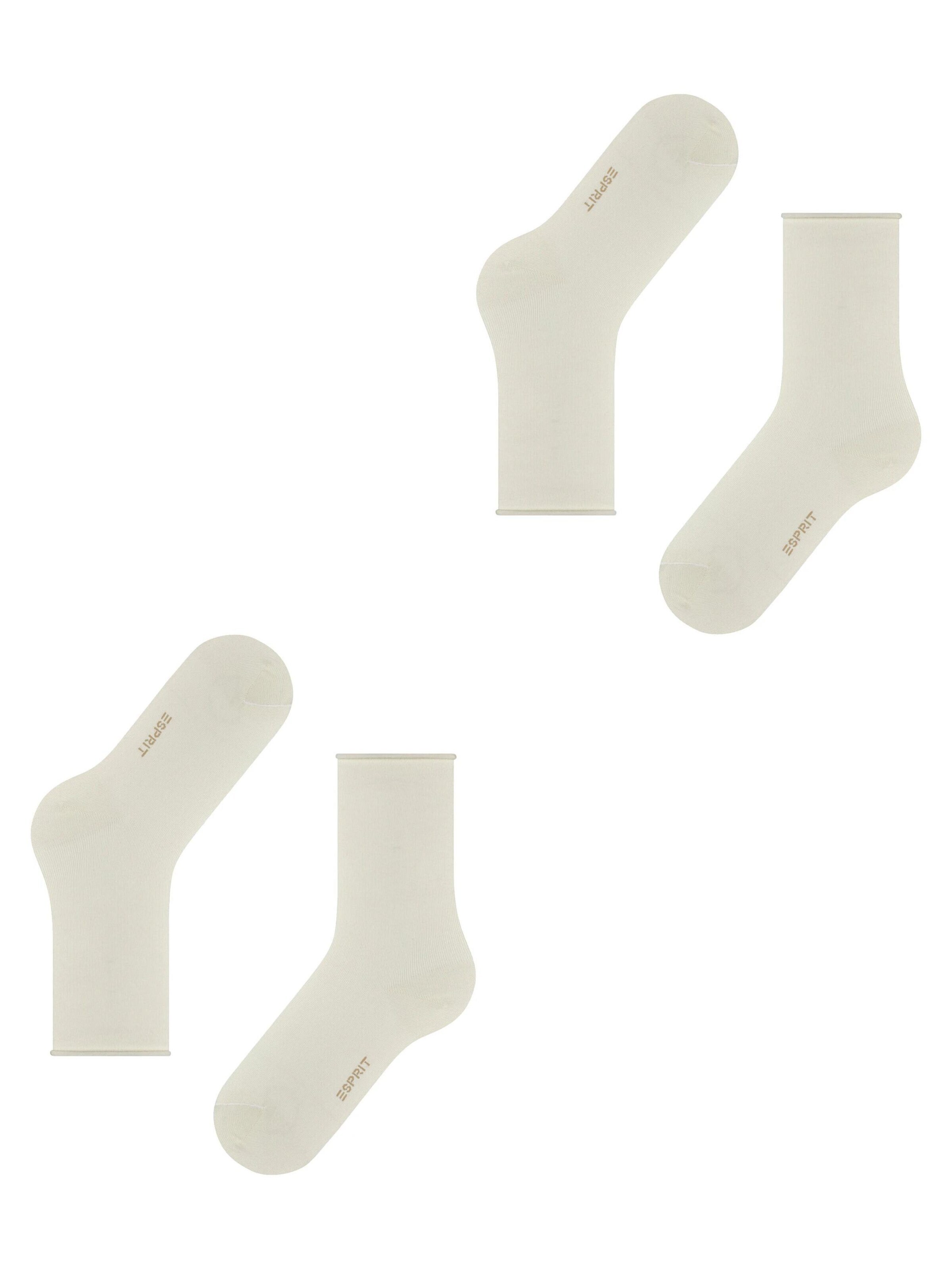 ESPRIT Socken 'Basic Pure 2-Pack'‌‌‌ in Weiß