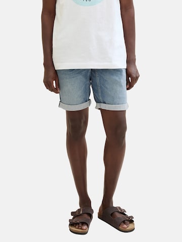 TOM TAILOR Slimfit Shorts 'Superflex Josh' in Blau: predná strana