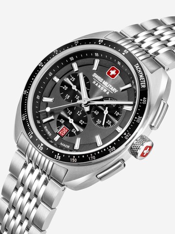 SWISS MILITARY HANOWA Analoog horloge 'Defender' in Zilver