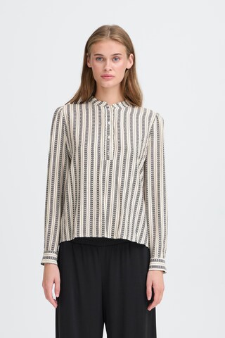 ICHI Blouse in Beige: front