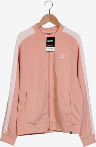 PUMA Sweatshirt & Zip-Up Hoodie in M in Orange: front