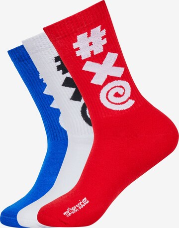 Mxthersocker Socks 'ESSENTIAL - THREE BEEPS' in Blue: front