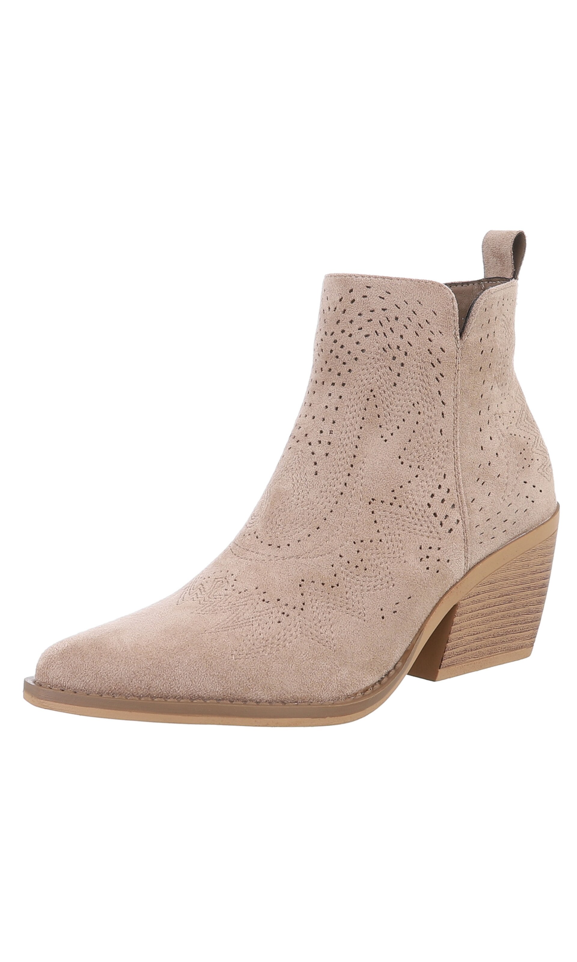 Ital-Design Cowboystiefel in Braun: Vorderseite