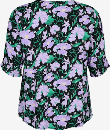 Zizzi Blouse in Zwart: voorkant