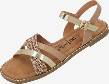 Palado by Sila Sahin Strap sandal 'Lalis' in Gold: front