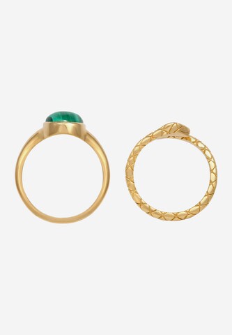 ELLI PREMIUM Ring Edelstein Ring, Schlange in Gold