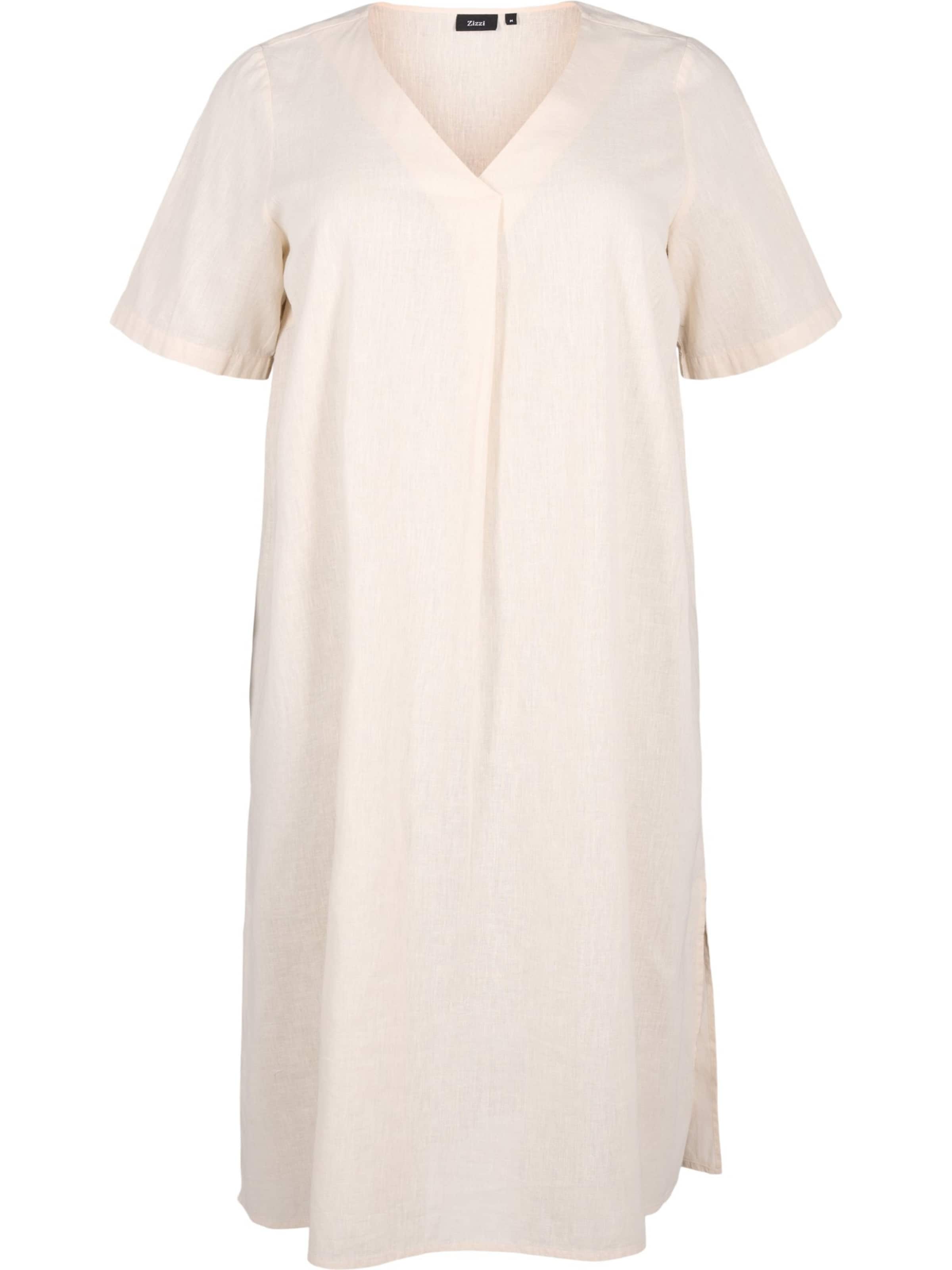 Zizzi Šaty 'FLEX' – béžová: přední strana