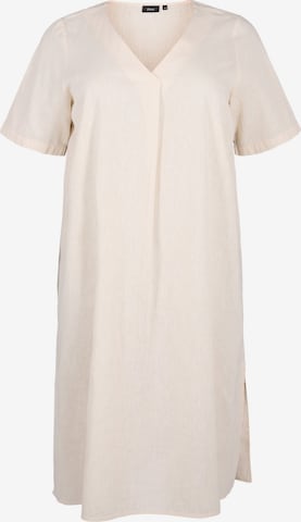 Robe 'FLEX' Zizzi en beige : devant
