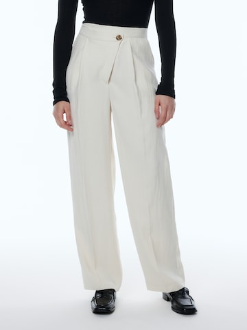 Wide Leg Pantalon 'Nena' EDITED en blanc : devant