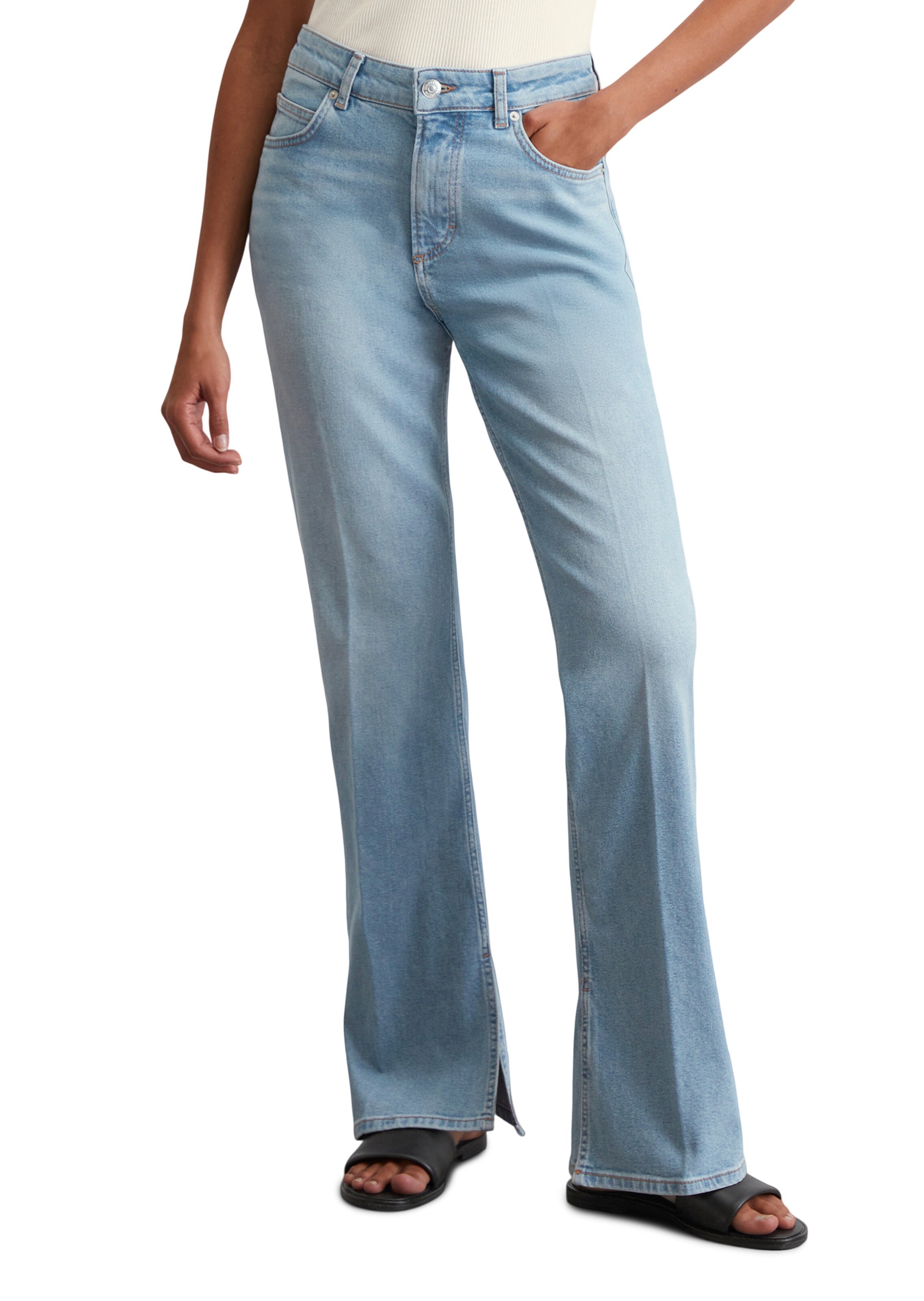 Marc O'Polo Flared Jeans 'Kiruna' in Blauw: voorkant