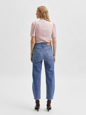 Selected Femme Petite جينز واسع جينز 'Karla' بلون أزرق