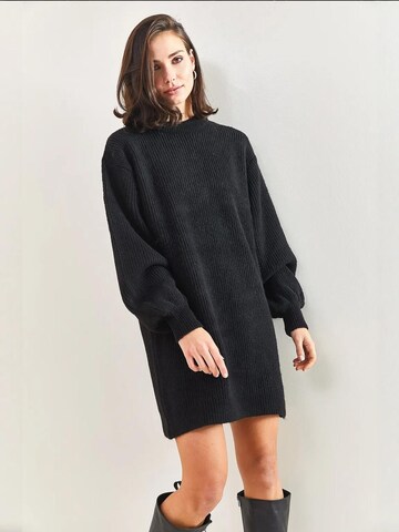 Bianco Lucci Gebreide jurk in Zwart