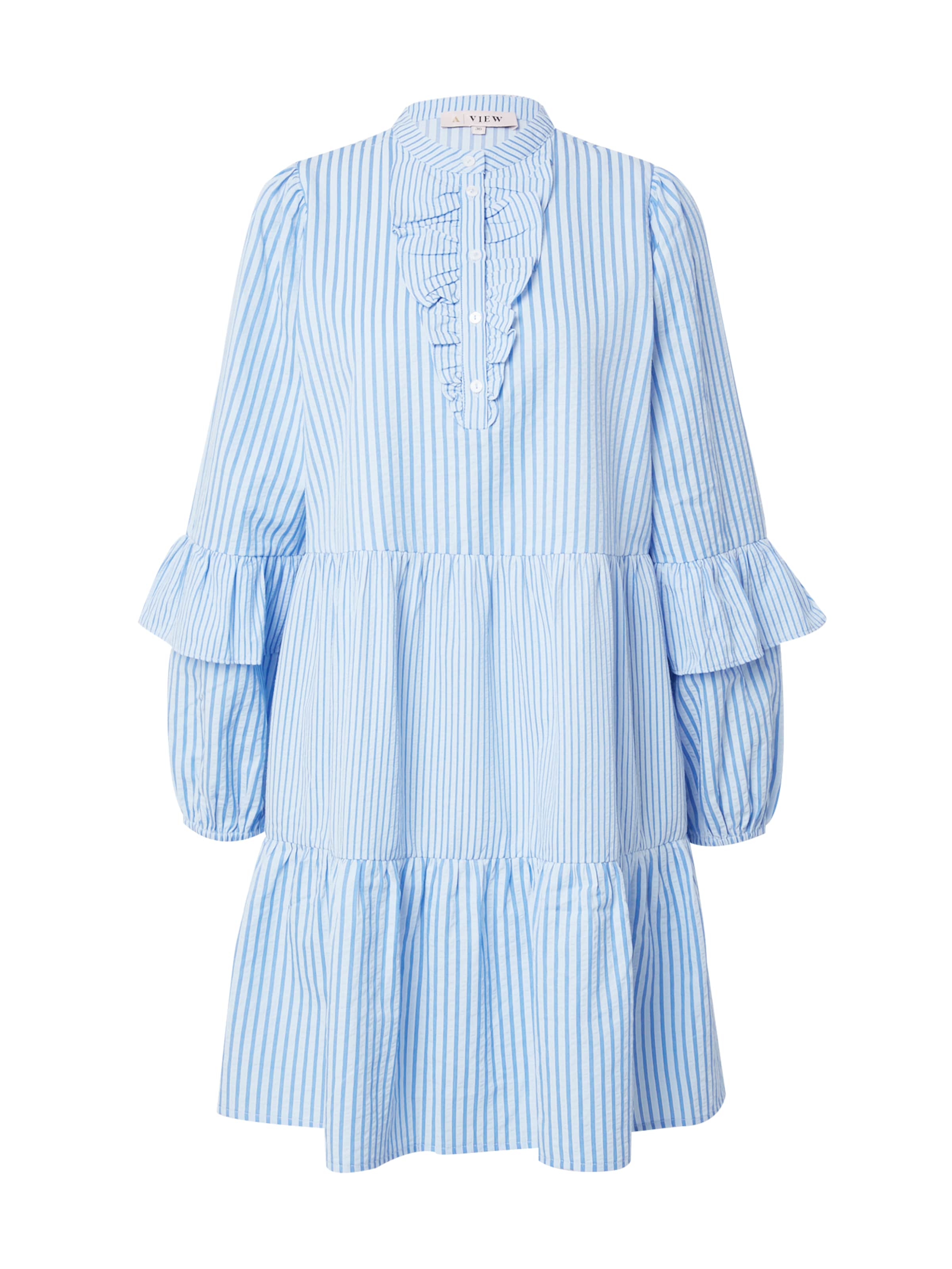 A-VIEW Рокля тип риза в синьо: отпред