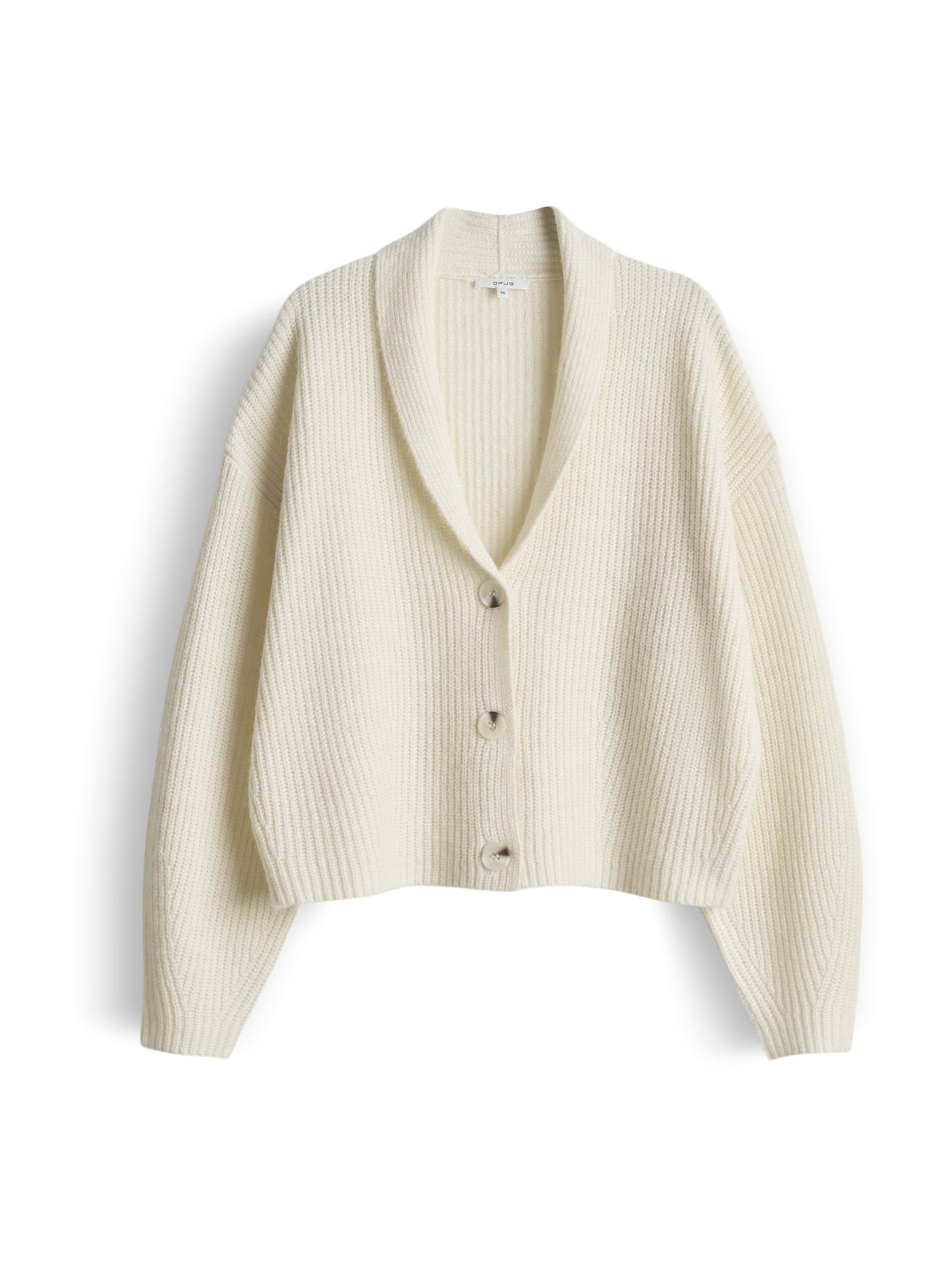 OPUS Kardigán 'Dusena' - fehér: elől