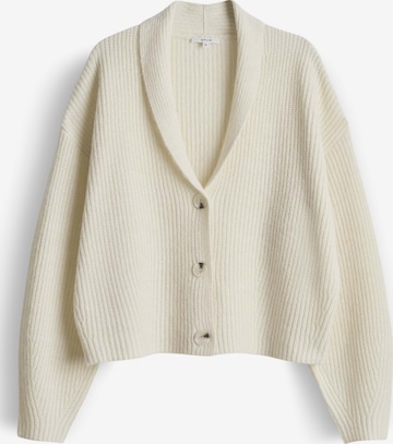 OPUS Πλεκτή ζακέτα 'Dusena' σε λευκό: μπροστά