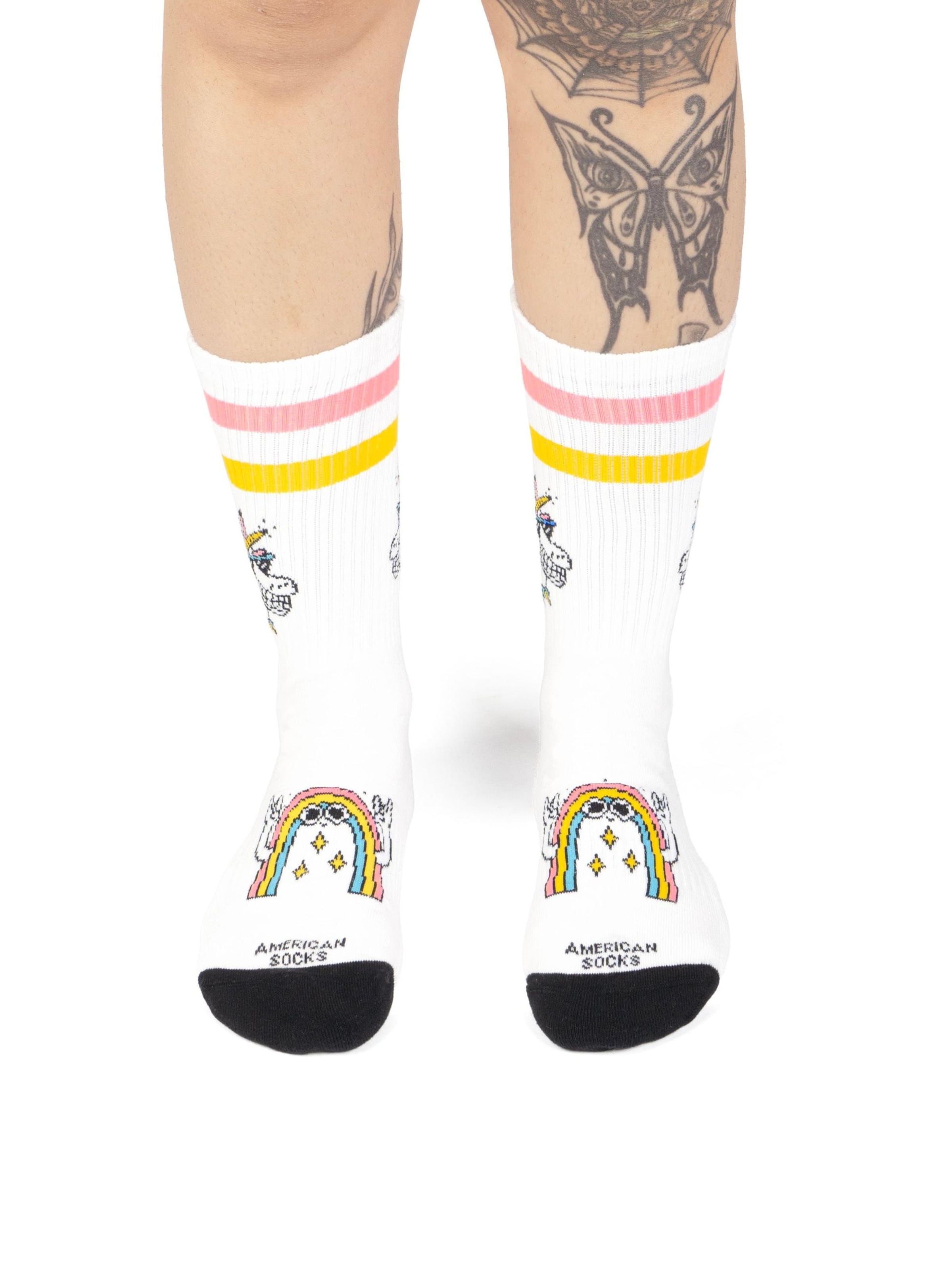 American Socks Socks 'Unicorn' in White
