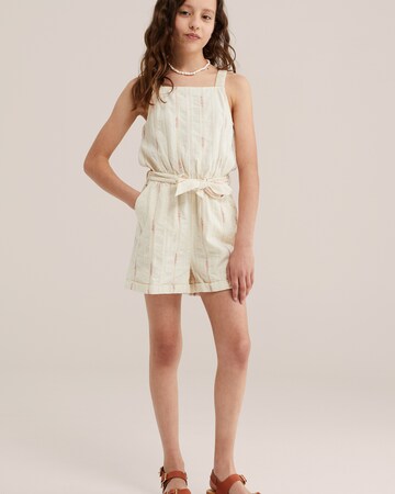 WE Fashion Overall σε μπεζ: μπροστά