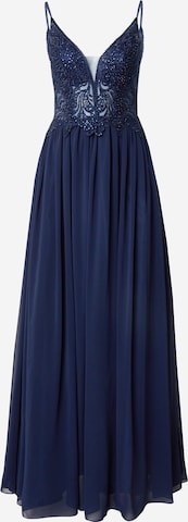 mascara Evening Dress 'EMB' in Blue: front