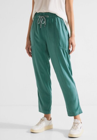 STREET ONE Loose fit Pants in Green: front