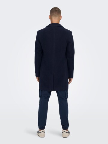 Only & Sons Between-Seasons Coat 'Jaylon' in Blue