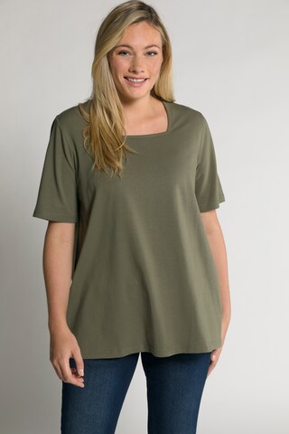 T-shirt Ulla Popken en vert : devant