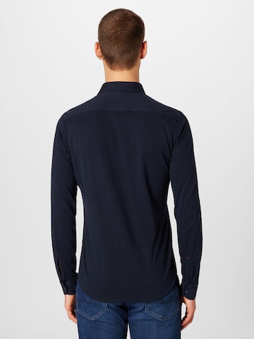 BOSS Orange Slim fit Button Up Shirt 'Mysoft' in Blue