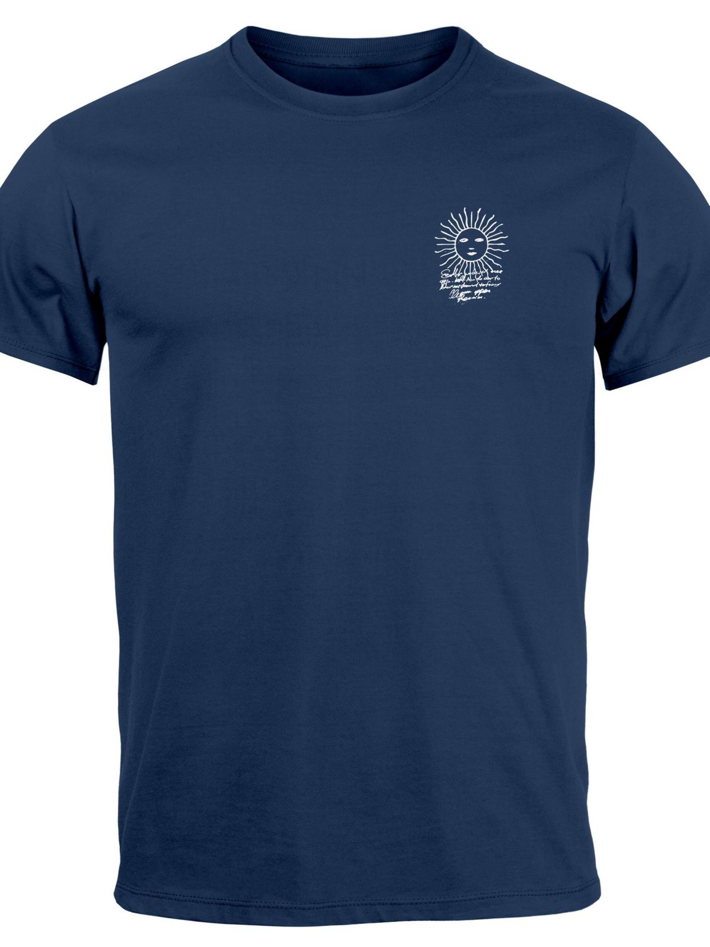 Neverless Shirt 'Compass'‌‌‌ in Blau: Vorderseite