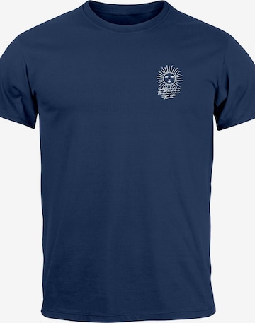 Neverless Shirt 'Compass' in Blau: Vorderseite