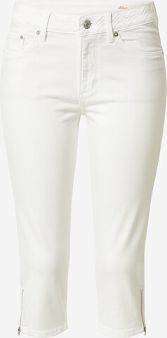 s.Oliver Slimfit Jeans in Wit: voorkant