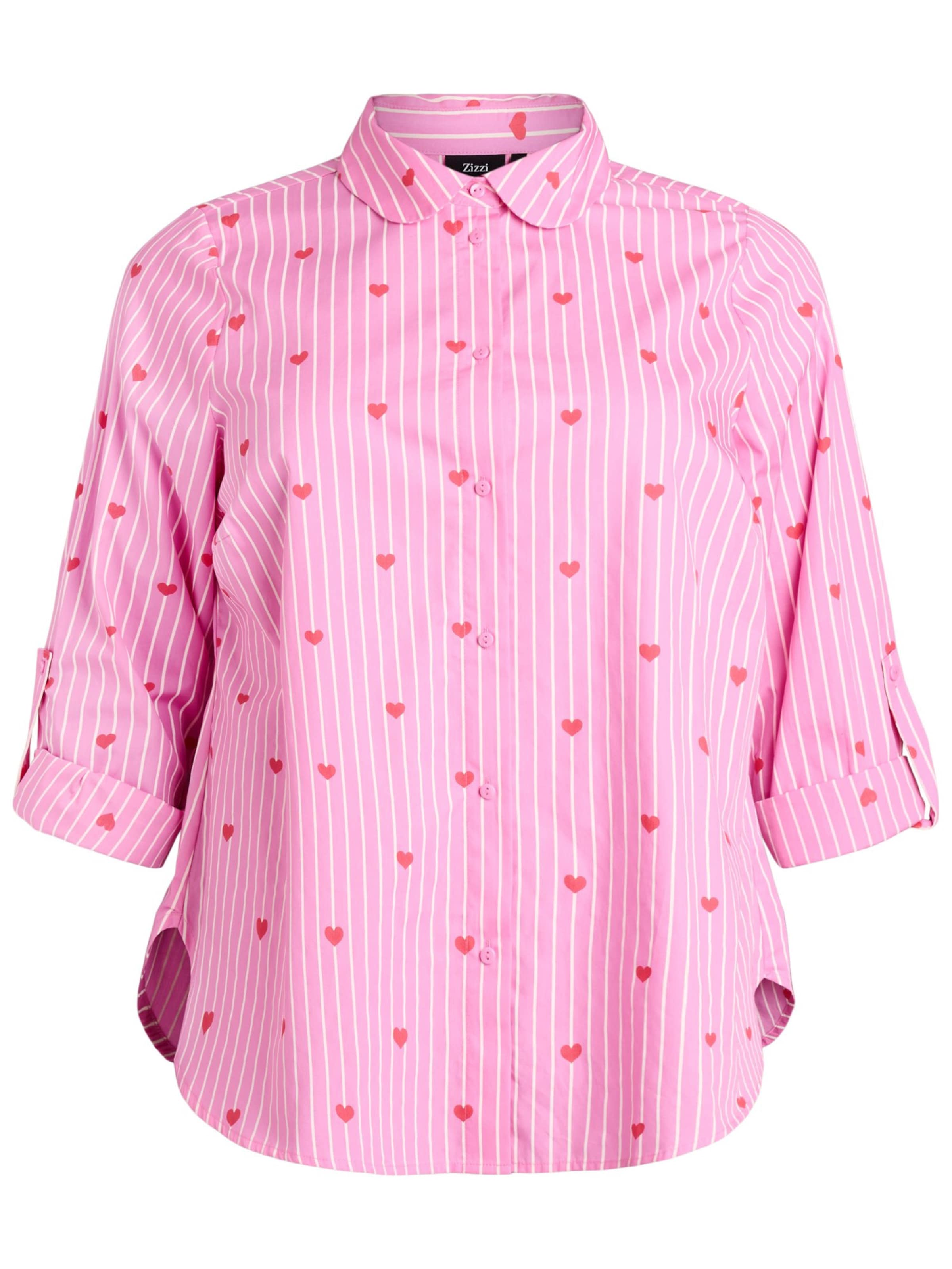 Zizzi Блузка 'MRIKKE' в Ярко-розовый: спереди