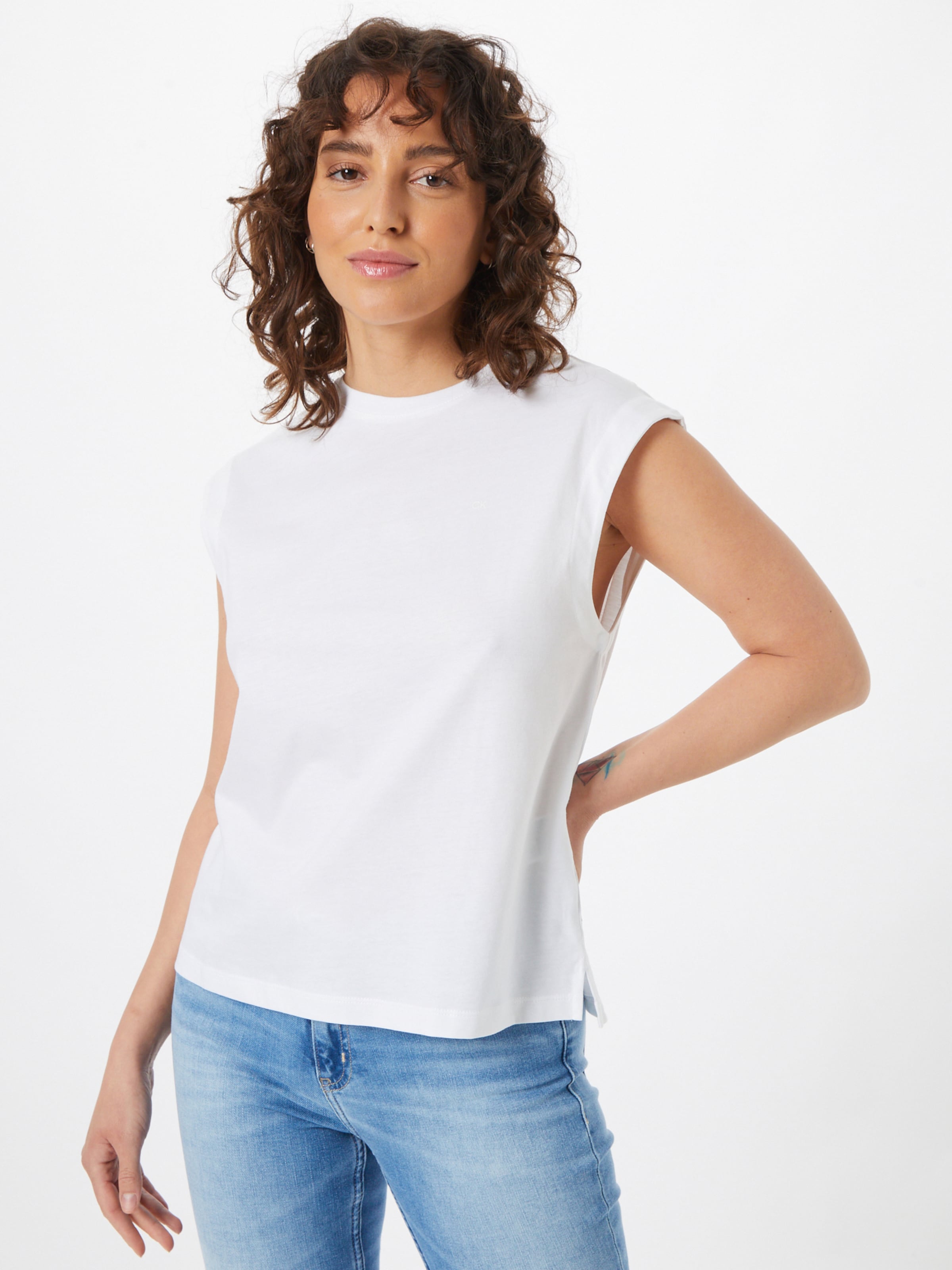 Frauen Shirts & Tops Calvin Klein T-Shirt in Weiß - YO33404